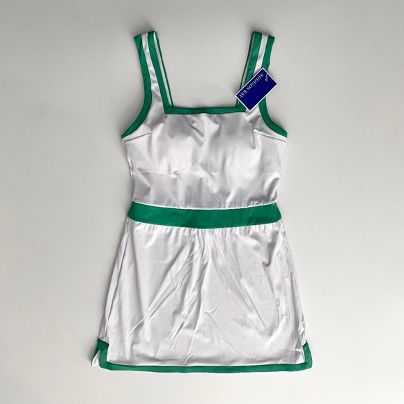 Addison Bay Nwt Smooth Sport Rally Active White / Palm Green Dress - Picture 1 of 4